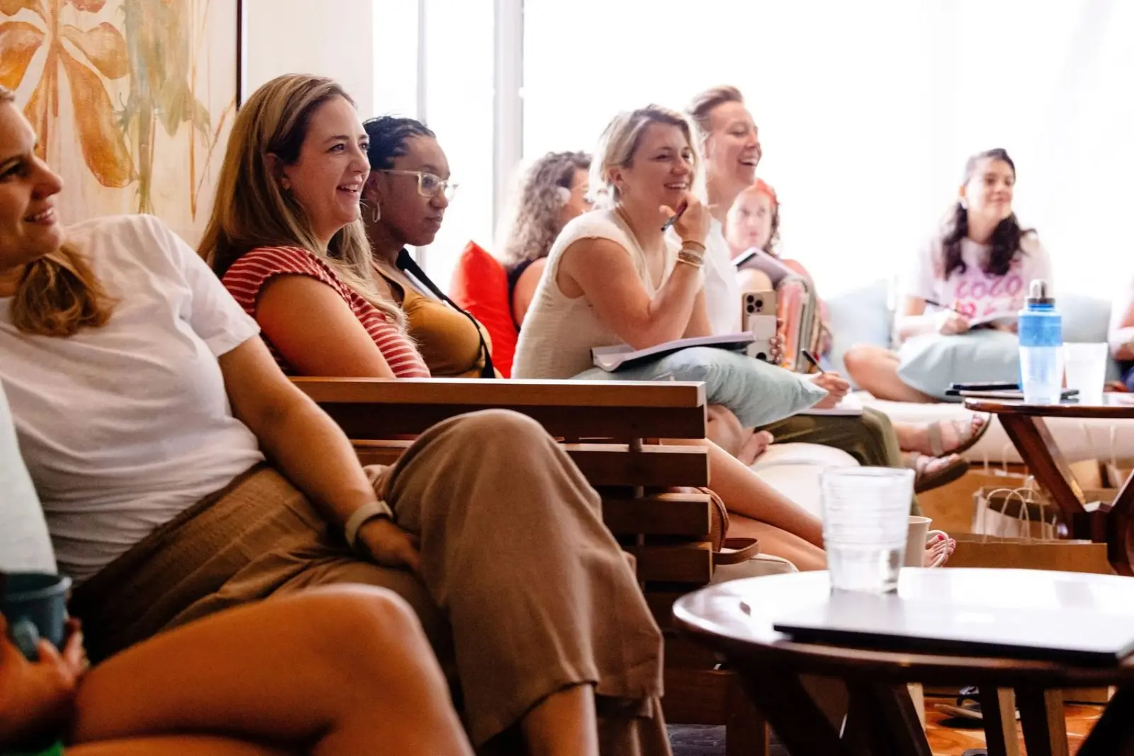 Women connecting at the BuildHer leadership retreat in Costa Rica